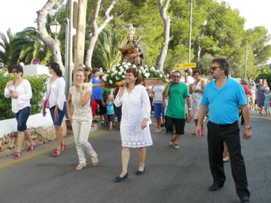 Molta devoció i gran participació a la processó marítima de Cala d’Or en honor a Santa Maria del Mar