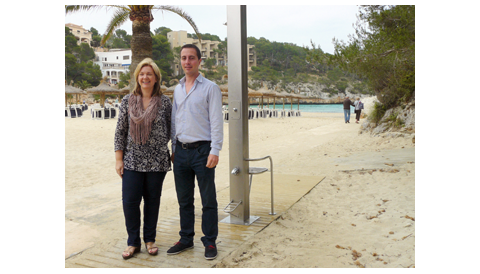 L’Ajuntament ha realitzat millores a la zona turística del municipi i adquirit una dutxa especial per a Cala Santanyí